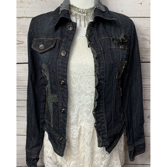 Anthropologie Jackets & Blazers - NWOT MurMur Distressed Embroidered Jean Jacket
